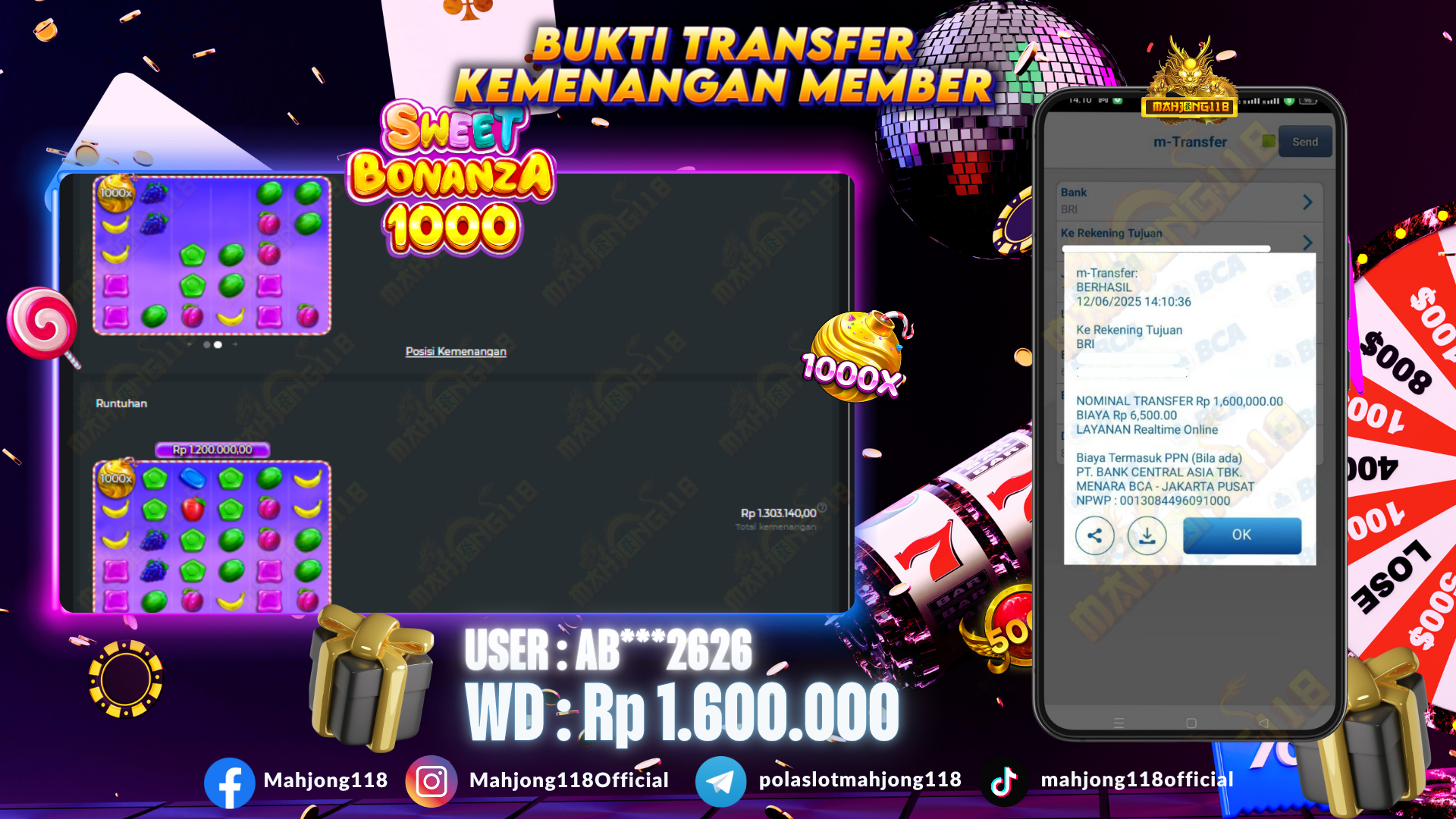 MAHJONG118 JACKPOT SLOT Mahjong Ways 2  Rp 1.252.000,– LUNAS